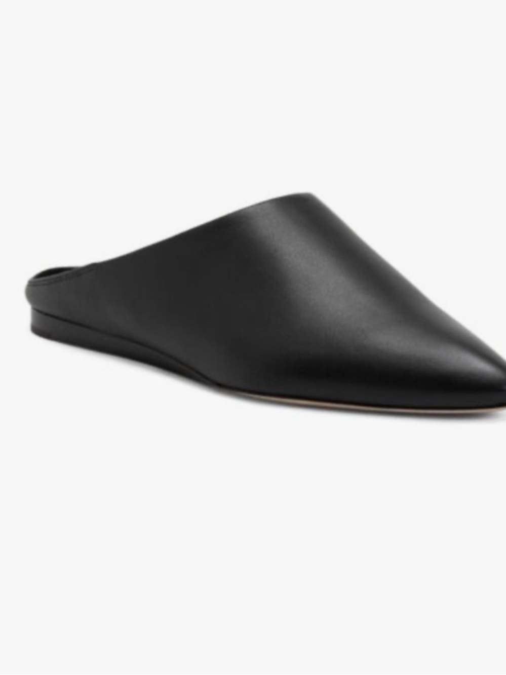 Vince Cayslip Black Pointed Toe Mules